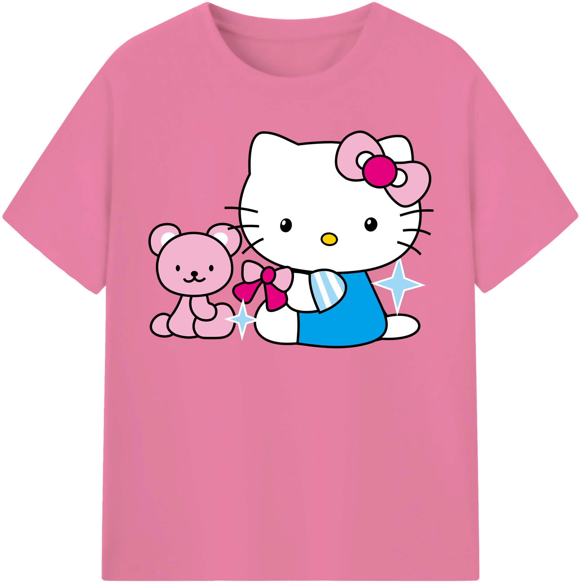 （画像用） Hello Kitty ハローキティ 綿100％半袖Tシャツ（フロントプリント）